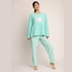 thumbnail image 2 of Pijama micropolar bordado gatos 261549 - M, 2 of 3
