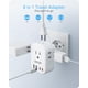thumbnail image 3 of Adaptador de enchufe de viaje LENCENT Switzerland con 4 tomas de corriente alterna y 4 USB, 3 of 7