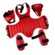 thumbnail image 5 of Sanda Protective Gear Set Espinilleras Cofre Casco Protector de la ingle Rojo, 5 of 5