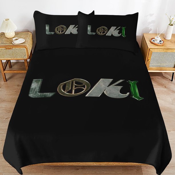 Loki Bedding Sets Ultra Soft Skin-Friendly Duvet Cover 3 Piece, Cute Comforter Cover Bed Set for Boys Girls Kids