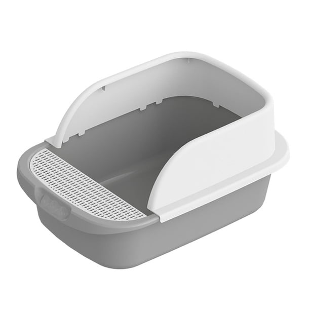 Caja De Arena Para Gatos Caja De Arena Para Gatos Semicerrada De Lado Alto Inodoro Para Gatos Suministros Para Mascotas