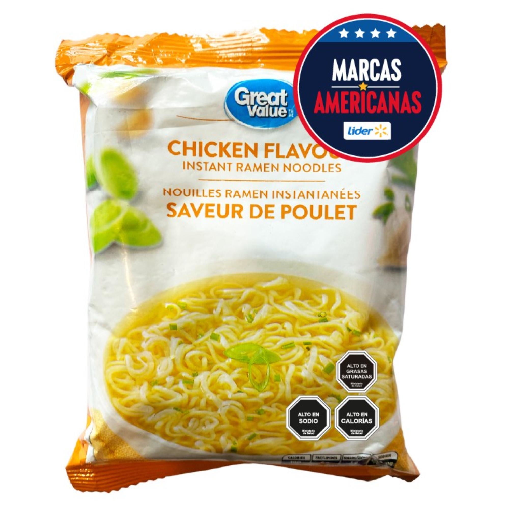 Pasta Rápida Sabor Pollo 85 g Great Value