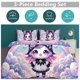 thumbnail image 5 of Kuromi Print Bedding Set Pattern Duvet Cove Set 3 Pieces 1 Quilt Cover And 2 Pillowcases for Women Men Teens, 5 of 5