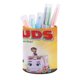 thumbnail image 1 of Firebuds-theme Cylinder Pen Holder Pencil Organizer with Flannel Lining PVC Leather Material Cardboard Base for study work 10*8CM, 1 of 6