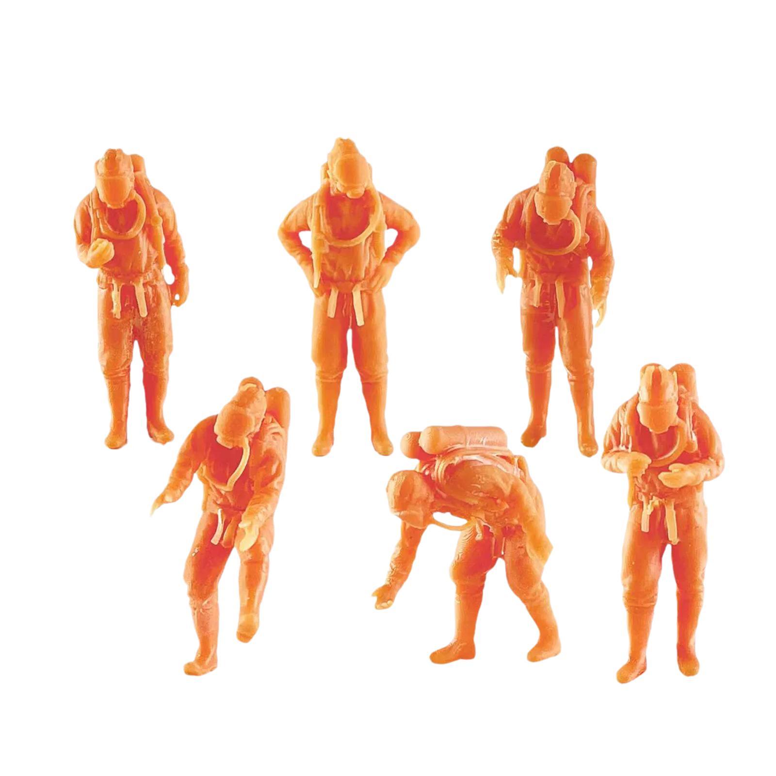 Bothyi - 6 Piezas Figuras De Modelos En Miniatura Resina Para Adornos De Escritorio Decoración De La Escena De Bricolaje 2.8 Cm De Altura