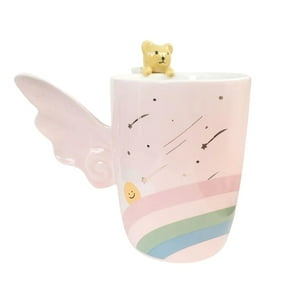 Total Click - Tazon Taza Ceramica 380Ml Asa De Ala Diseño Arcoiris