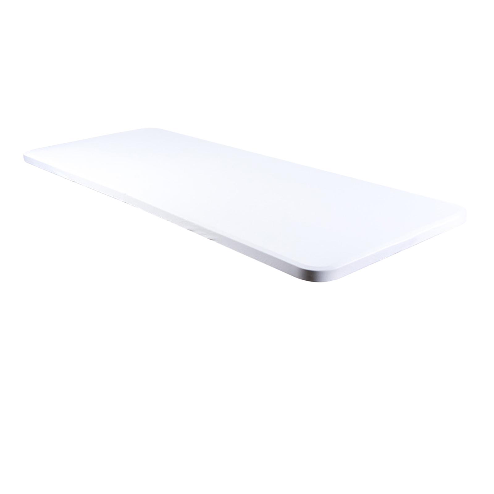 Magideal - Mantel Elástico, Cubierta De Mesa De Licra, Protector Universal De Poliéster, Cubierta De Tapa Superior De Tela Elástica Para Decoración Interior Del Blanco 85X85Cm