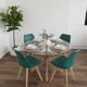 thumbnail image 3 of Comedor Mesa Redonda Equiz 100cm + 4 Sillas Tulip Verde Esmeralda, 3 of 4