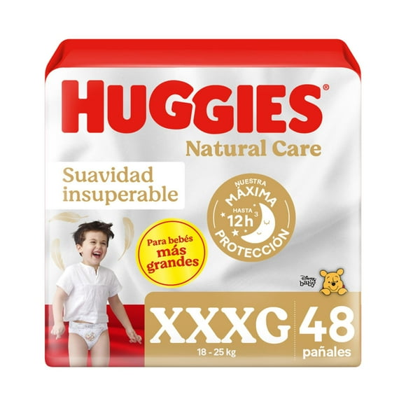 Pañales Huggies Natural Care XXXG, 48 Un