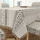thumbnail image 2 of Mantel De Lino Impermeable Con Borlas Incluye Fundas Silla Tf - Blanco - Geometric, 2 of 3