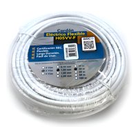 Cable Cordón Eléctrico Sil Flexible 3X1Mm2 20M Blanco Sec Blanco