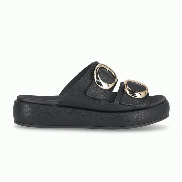Sandalia Mujer Negro/Dorado Sol Piccadilly
