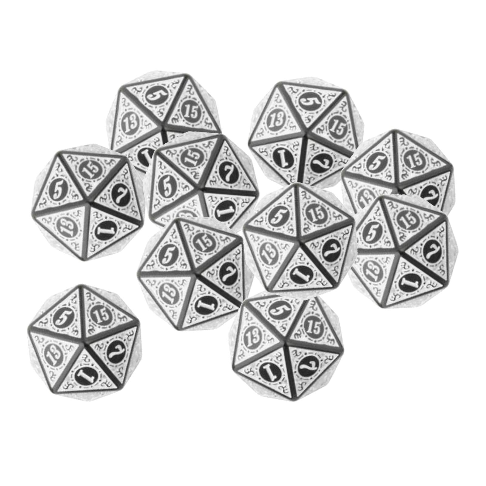 Magideal - Juego De Dados Acrílicos Letras Inglesas Ligeras Accesorios Portátiles Únicos Para Otros Juegos De Dados Juguete Para Regalo Enseñanza Blanco