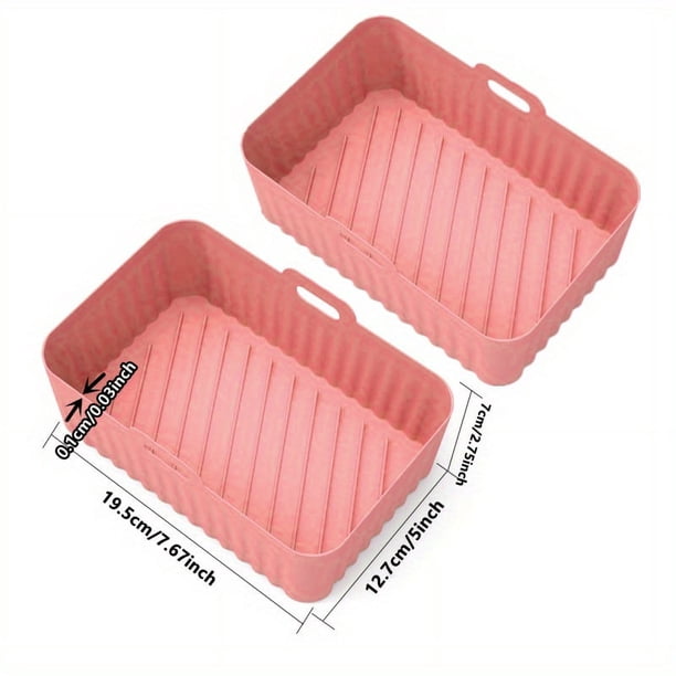 Upgrade Your Air Frying Game with Reusable Silicone Liners - Perfect Fit for Air Fryers, Easy to Clean, Saves Fried Rice - Available in 1/2PCS