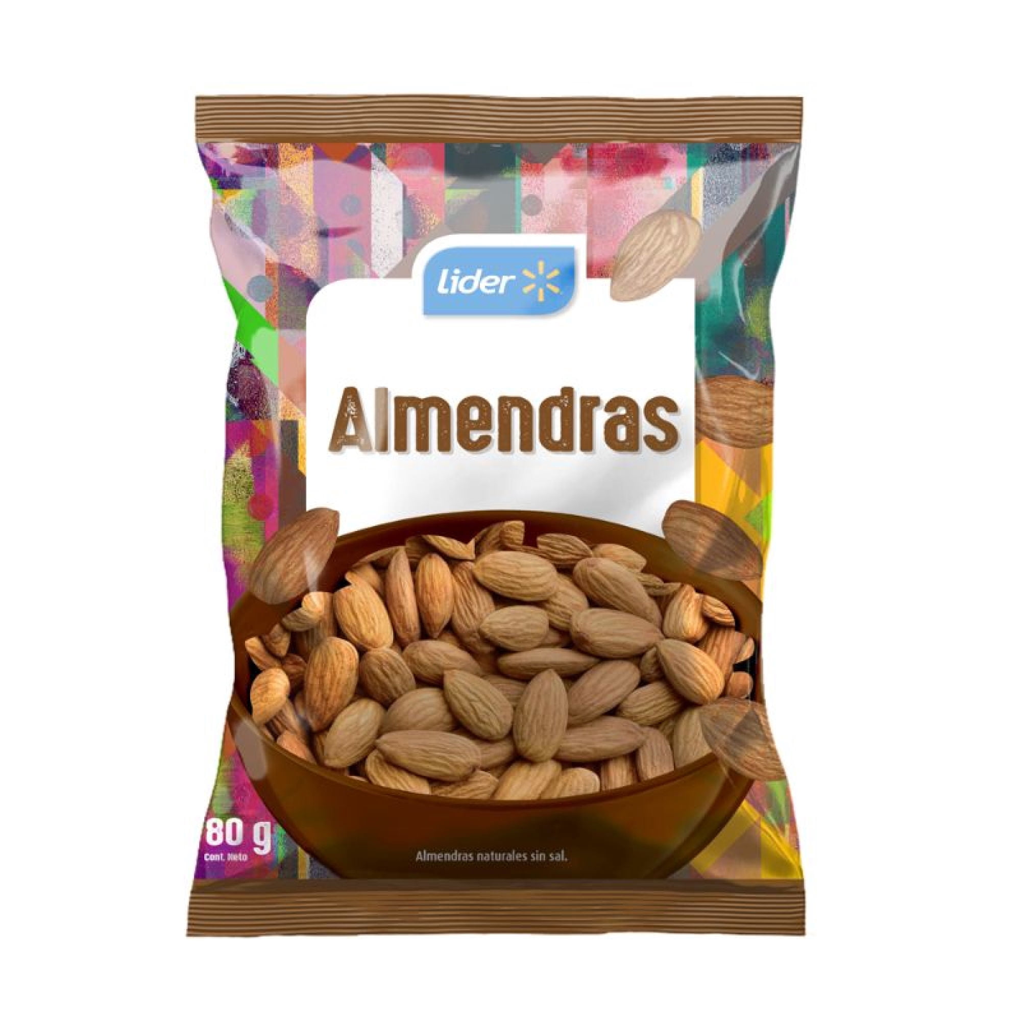 Almendras Naturales Sin Sal 80 g Lider