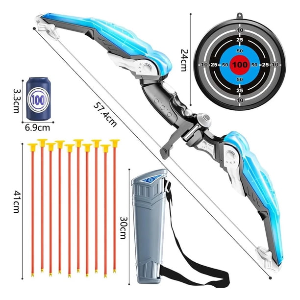 FLECHA 2本セット 青 グレー Juego Arco Y Flecha Con Luz Interior Exterior Niños Regalos | Lider