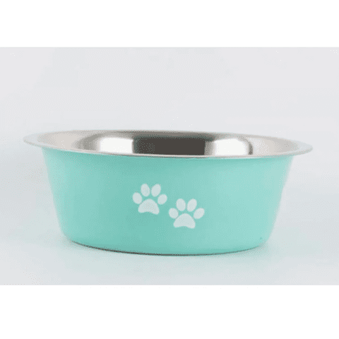Genérico - Tazón Para Mascotas De Acero Inoxidable Perros Verde