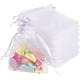 thumbnail image 1 of 100 bolsas de organza con cordón para joyería, de 7,6 x 10 cm, ideales para bodas, Navidad y dulces (blanco), 1 of 7
