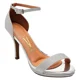 thumbnail image 1 of Sandalia Mujer Taco Alto Tela Shine Metal Glamour Plata Vizzano, 1 of 3