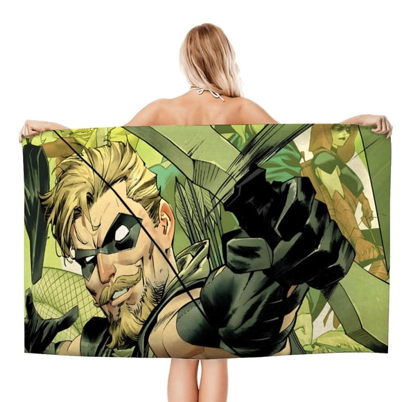 Flecha Verde Toalla de playa de secado rápido con diseño temático, regalo para mujeres y niñas, ideal para cumpleaños, fans, amantes de la música, uso en la playa o al aire libre, 78 × 150 cm