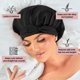 thumbnail image 2 of Gorro de seda Golden Star Beauty 100% seda morera negro, 2 of 6