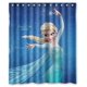 thumbnail image 1 of Cortina de ducha de Frozen Elsa, juego de cortinas de baño con ganchos, tamaño 60 x 72 pulgadas, 1 of 3