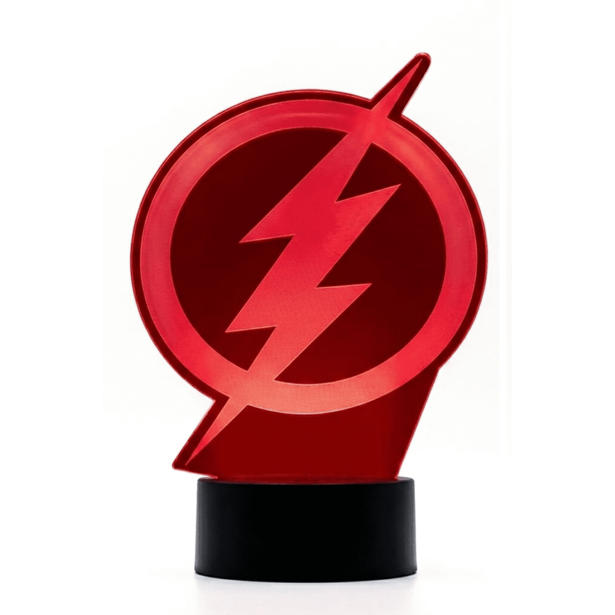 Lampara Ilusion 3d Flash Logo De 7 Colores, Base Touch