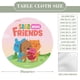 thumbnail image 2 of Mantel Redondo Ajustado Sago Mini Friends Impermeable 120 cm, 2 of 6