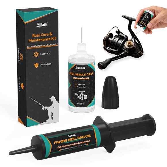 Kit de cuidado para carretes de pesca Ailiaili 30 ml y 25 ml de aceite y grasa