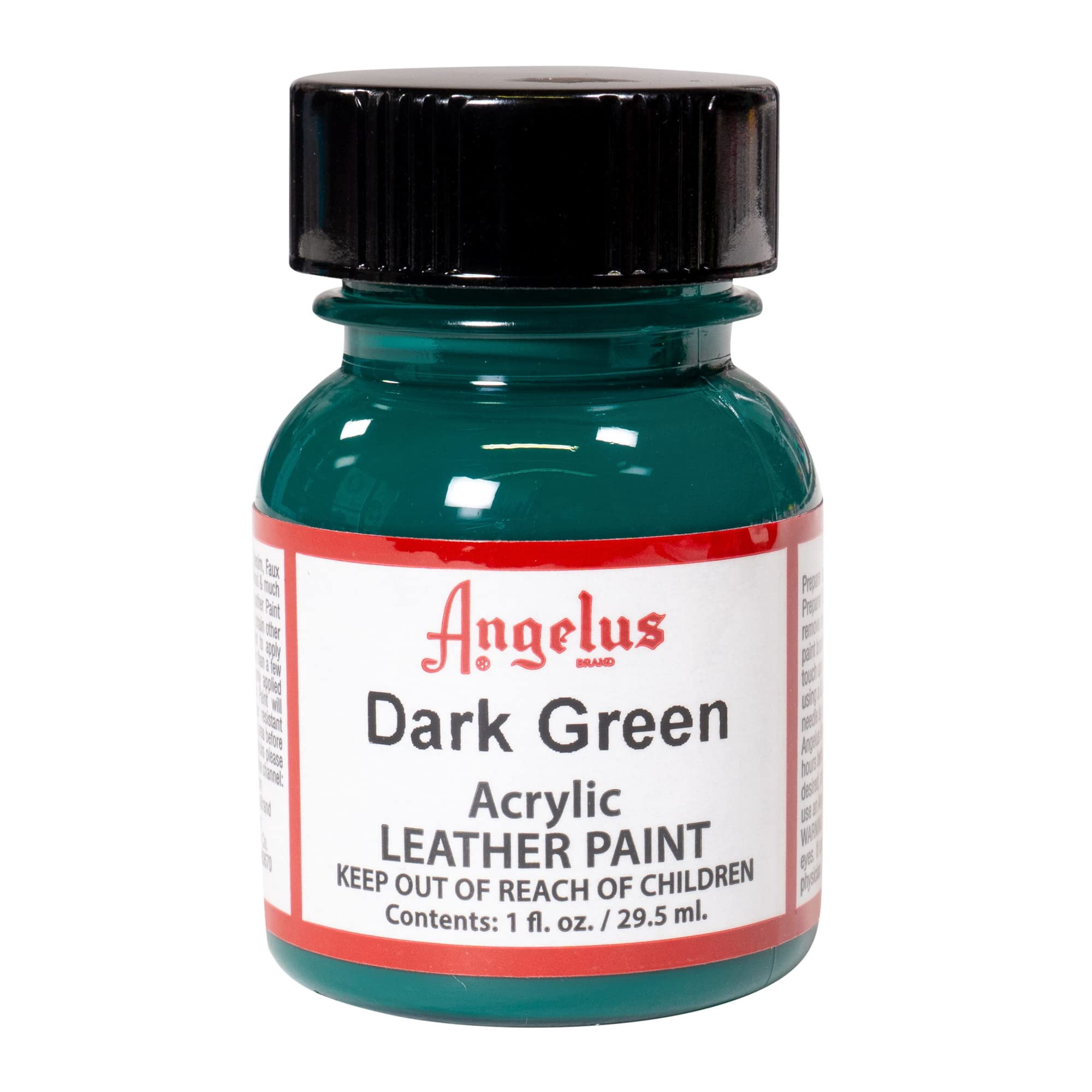 Pintura Acrílica Angelus Para Cuero, 30 Ml, Color Verde Oscuro, Paquete De 1