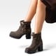 thumbnail image 2 of Botin Casual Mujer Taco Grueso Con Felpa Comodo Weide CZY608, 2 of 9