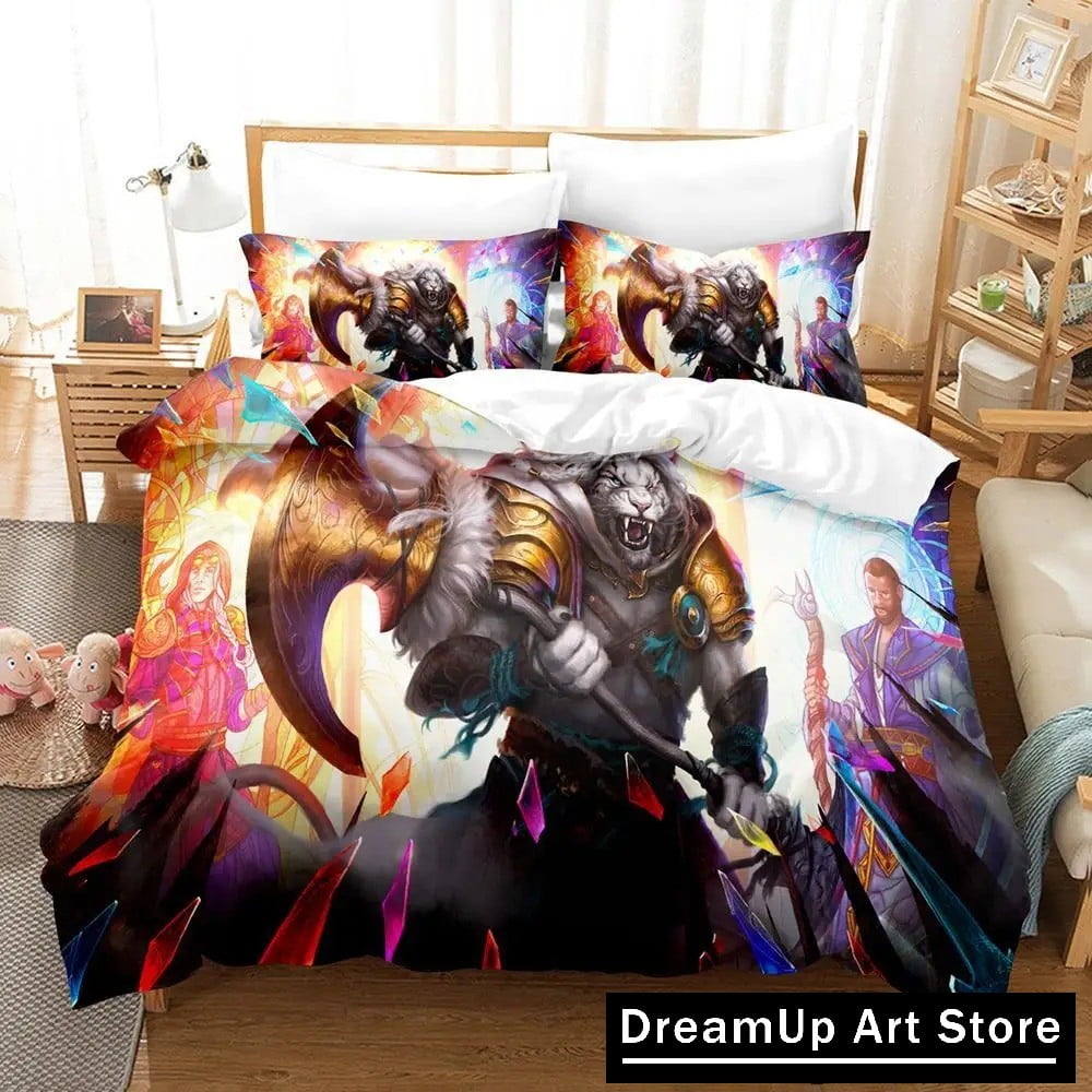 M-Magic The Gathering Bedding Set Quilt Cover Bed Cover with Pillowcase Boys Adult Home Textile