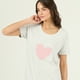 thumbnail image 2 of Camisa de Dormir Emilia Manga Corta Gris Melange, 2 of 5