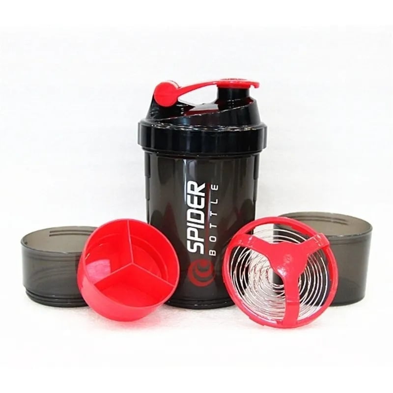 Spider - Shaker Mezclador Batidos Proteinas 500ml Gym - Rojo