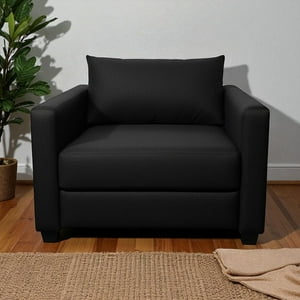 Diseños Valestrini - Sofa Cama Multifuncional Un Cuerpo Lino Negro