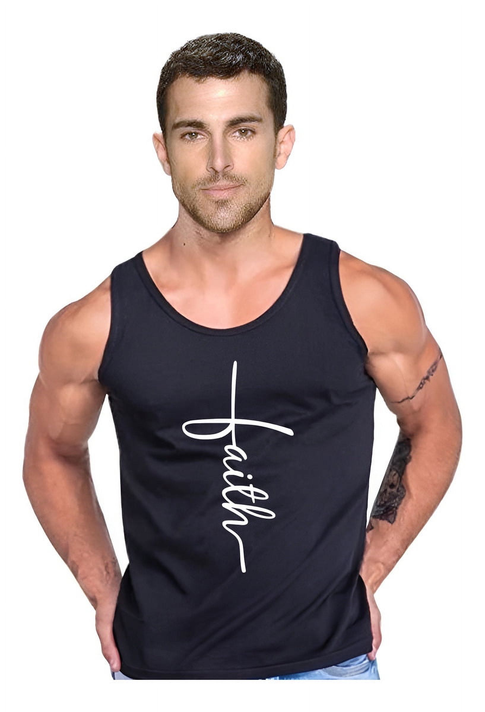 Persodesign - Polera Faith Musculosa Tank Gym Pesas Crossfit Talla M Negro Hombre
