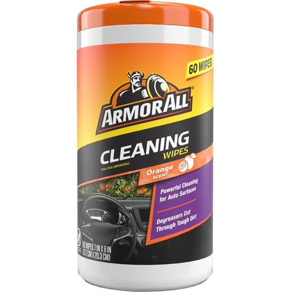 Toallitas Limpieza Interior Auto Armor All Naranja 60 Unid