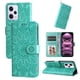 thumbnail image 1 of Funda tipo cartera FOXDOCK para Xiaomi Poco X5 Pro 5G , diseño girasol en relieve, cuero PU, cierre magnético, soporte y tarjetero, 1 of 5