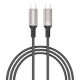 thumbnail image 1 of Cable Motomo Pd-max Usb-c A Usb-c 100w Color Plateado, 1 of 4