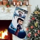 thumbnail image 1 of Coraline Tema: Calcetines de Navidad, fino lino blanco para colgar en escaleras y chimenea, decoración navideña para el hogar, regalo de Navidad. 54cm × 38cm, 1 of 5