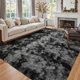 thumbnail image 2 of Alfombra Shag Cuzwlovita, 150 x 210 cm, gris oscuro, ultrasuave para el hogar, 2 of 8