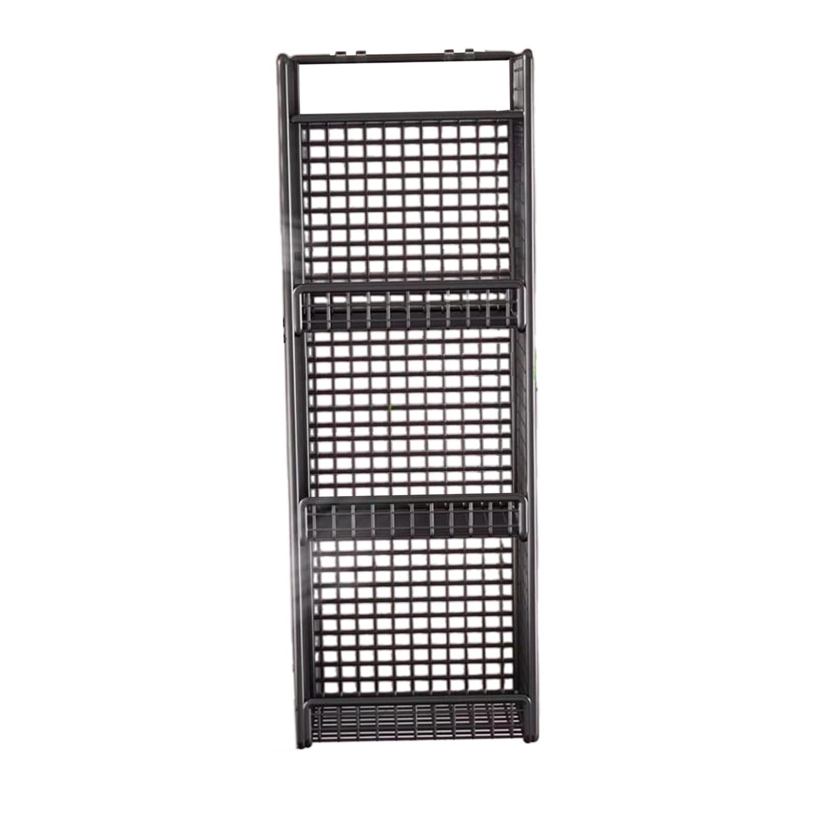 Bothyi - Cesta De Almacenamiento Para Colgar En La Pared De La Cocina, De Hierro Fundido, Para Almacenar Cebollas Y Frutas, 3 Rejillas