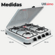 thumbnail image 3 of Cocina Encimera a Gas Licuado 4 Platos + KIT de Instalación Cocinilla Blanco, 3 of 7