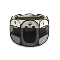 Importclick - Corral Mascotas Portátil Multifuncional Perros Gatos Talla L Gris