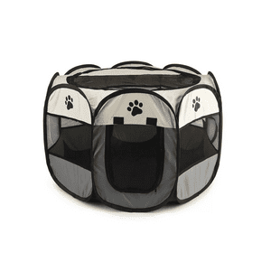 Importclick - Corral Mascotas Portátil Multifuncional Perros Gatos Talla L Gris
