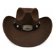 thumbnail image 2 of Sombrero de Vaquero Marron Con Hebilla De Toro, 2 of 3