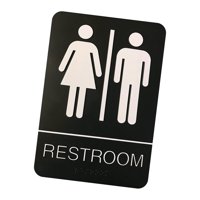 Magideal - Letrero De Baño Para Colgar En La Pared, Decoración Con Símbolos Gráficos, Letrero De Acrílico Para Baño, Señalización Para Negocios, Hogar, Comercio, Unisexo