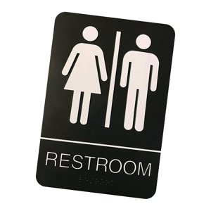 Magideal - Letrero De Baño Para Colgar En La Pared, Decoración Con Símbolos Gráficos, Letrero De Acrílico Para Baño, Señalización Para Negocios, Hogar, Comercio, Unisexo