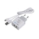 thumbnail image 2 of Cargador De Pared 2.0 Usb 2 Puertos Blanco + Cable Micro Usb, 2 of 4
