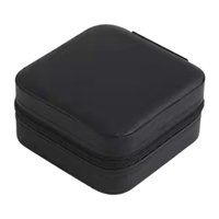 Magideal - Caja De Almacenamiento De Joyería De 2 Capas, Elegante, Portátil, Multifuncional, Divisores Extraíbles, De Cuero De Pu, Vitrina Grande Creativa Para T , Estiloe-Negro